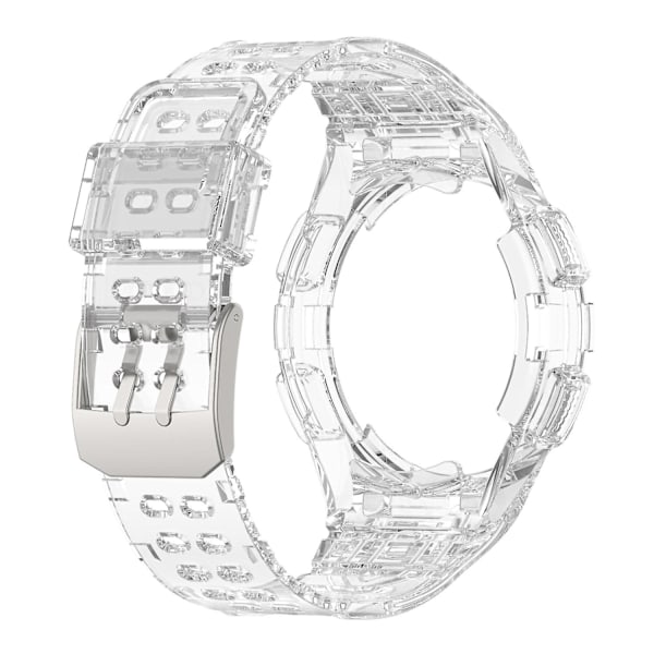 Til Samsung Galaxy Watch4 Classic 46mm Rem Justerbar Rem med Integreret Etui-WELLNGS Transparent Style H Samsung Galaxy Watch4