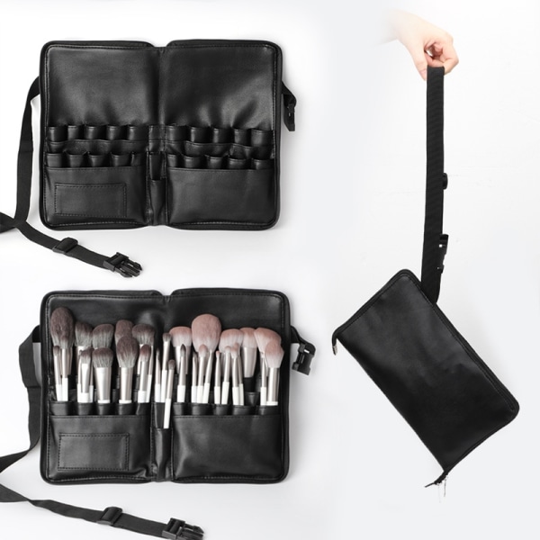 Makeup Brush Box Bag, Makeup Brush Förvaringsväska, Makeup Artist och Makeup Bälte Bag-WELLNGS