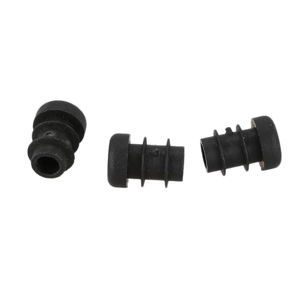 12 stk. plastik 12 mm rør endepropper blindpropper rørindsats prop rund sort - WELLNGS