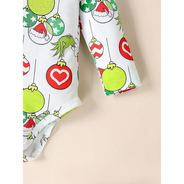 Vauva, joka varasti joulun asun vauvanpojat Tytöt Xmas Vihreä Karvainen Monster Puku Vaatteet Set-WELLNGS Style 10 0-6 Months