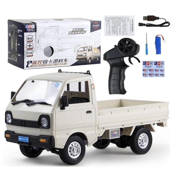 WPL D12 Mini Drift Truck 1/16 RC Bil Lekebil for Barn - WELLNGS