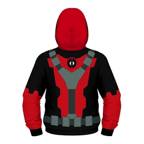 Barn Pojkars Hel Dragkedja Deadpool Huvtröja Topp Långärmad Höst Hoodie Lös Tröja Kläder - WELLNGS 12-13Years