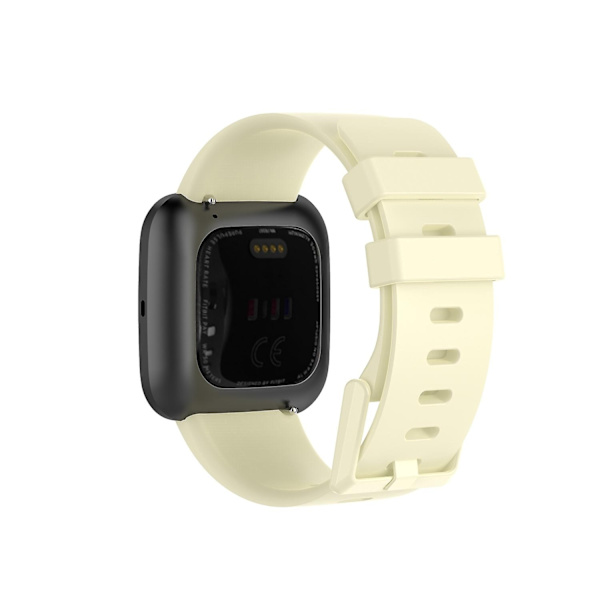 Silikone urrem til Fitbit Versa 2/Versa Lite/Størrelse: L-WELLNGS Beige Other Phone Models