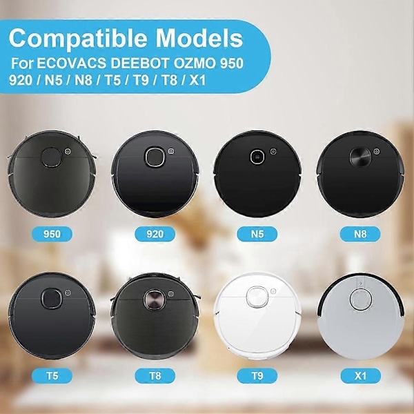 Sidebørstemotor Snap Gear og sidebørste kompatibel med ECOVACS DEEBOT OZMO 950/920/ N5/ N8 T5/ T9/ T8 Robot V-WELLNGS