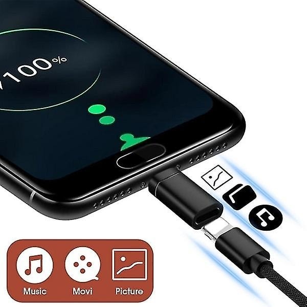 Lightning till USB-C hane adapter svart - WELLNGS