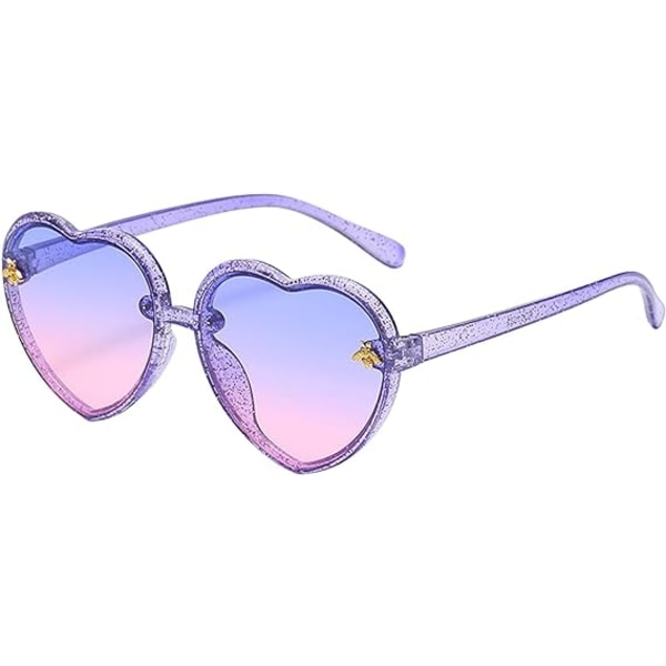 Hjerteformede solbriller til børn til småbørnpiger i alderen 3-10 Sød mode UV400 Protection-WELLNGS