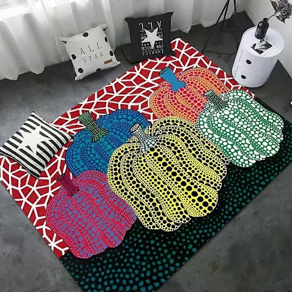 Yayoi Kusama Taide Lattiapäällyste Pohjoismainen Tyyli Koti Ovimatto Kylpyhuone-wc Matot Makuuhuone Hotelli Sisustus Matto-WELLNGS z4 40x120cm
