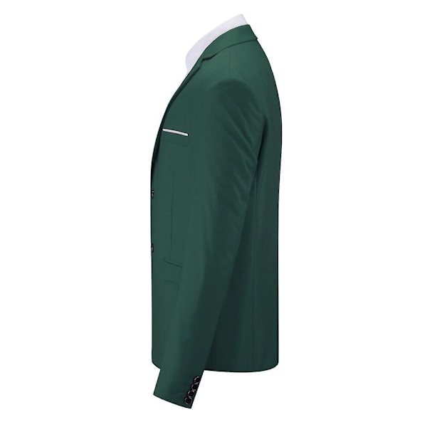 Allthemen Miesten Business Blazer Yksivärinen Slim Fit Takki-WELLNGS Green XL