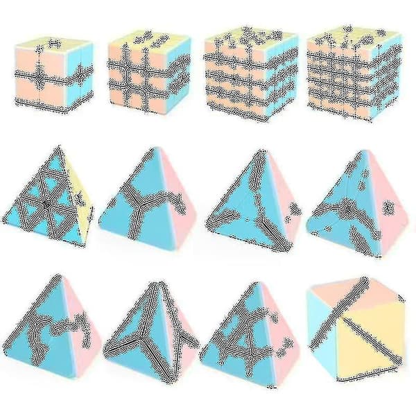 Ammattimainen Magic Speed Cube 2x2 3x3 4x4 5x5 Pyramid Magic Cube Cartoon-WELLNGS
