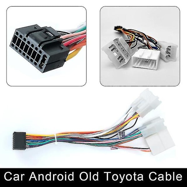 Strømstik 2 Din Bil Android Radio Kabel Universal-WELLNGS Old Toyota