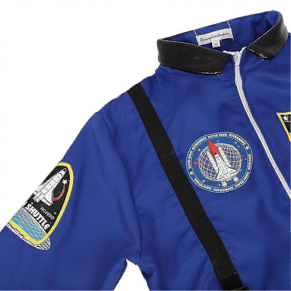 Astronaut Kostume Rumdragt til Voksen Cosplay Kostumer Lynlås Halloween Kostume Par Flyverdragt Plus Størrelse Uniform - WELLNGS Pink XS
