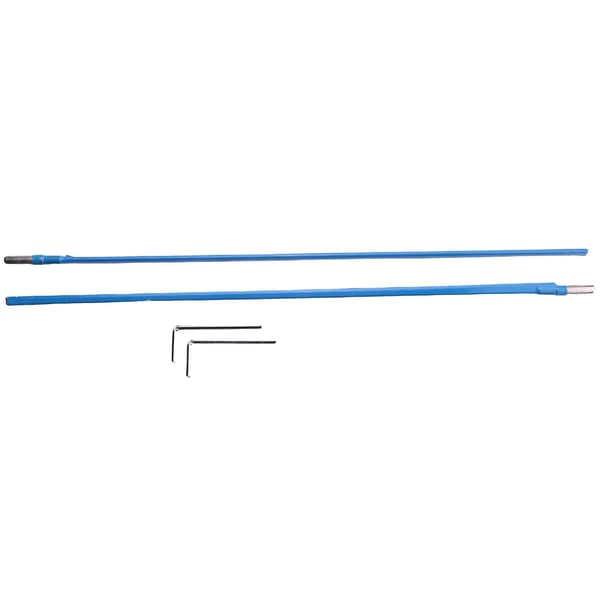 2 stk. 46 cm toveis stangtype dobbelvirkende gitarjusteringsstang stål blå gitardeler tilbehør - WELLNGS