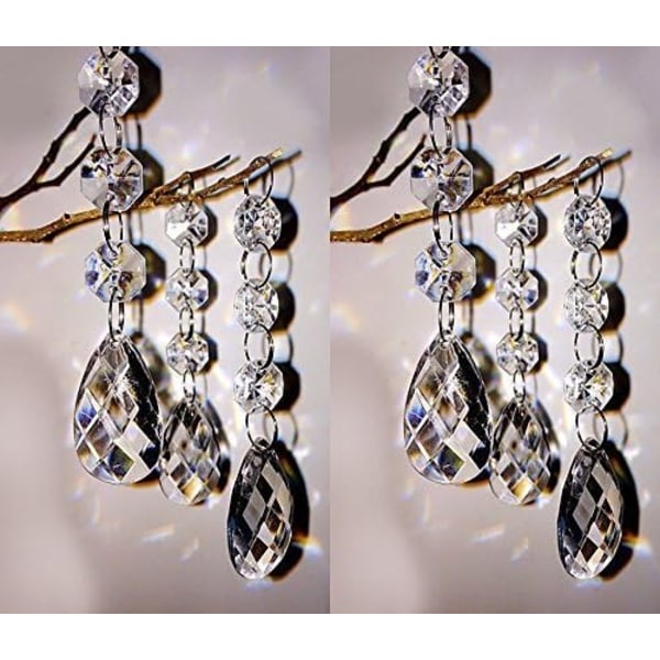 Akryl Hängkristaller Ljuskrona Prismor Drop Garland Beads-WELLNGS