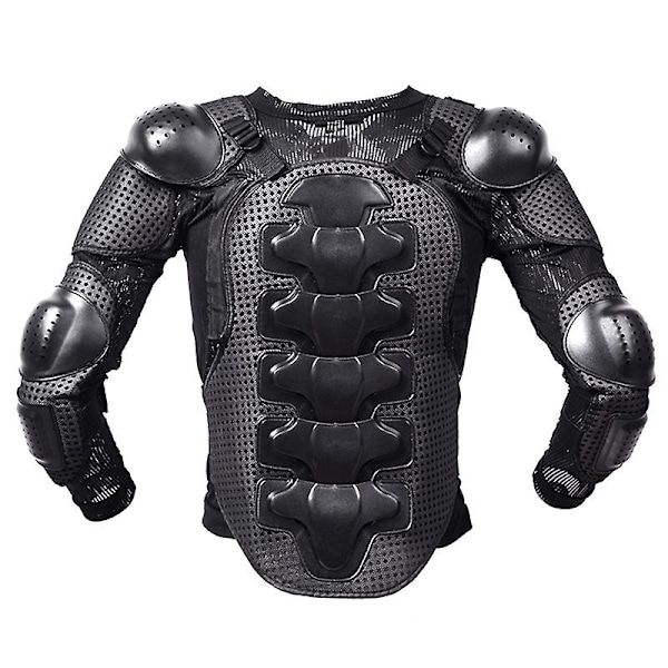 Full Body Armor Beskyttende Jakker Street Motocross Beskytter med Ryggbeskyttelse Menn-WELLNGS Black L