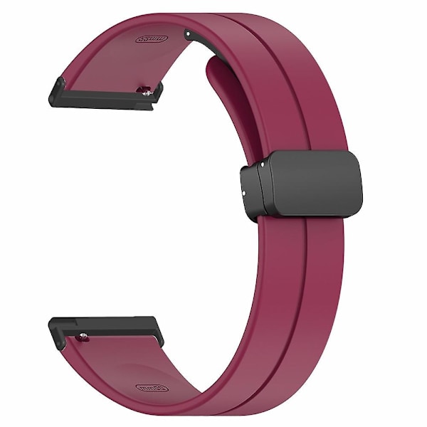 24mm silikonihihna Suunto Spartan Sport Wrist HR Baro/ Suunto 7 -paksu jousipuikko - WELLNGS Wine Red