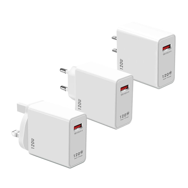 120W snabbladdning USB -laddare power White-WELLNGS White EU