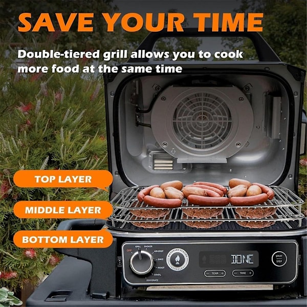 Grillrist i rustfrit stål til udendørs grill og ryger OG701 OG751, 1 stk. - WELLNGS