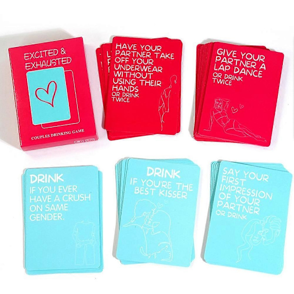Par spændte udmattede sjove spil kort Interessante interaktive spil kort til date night-WELLNGS Sex Card