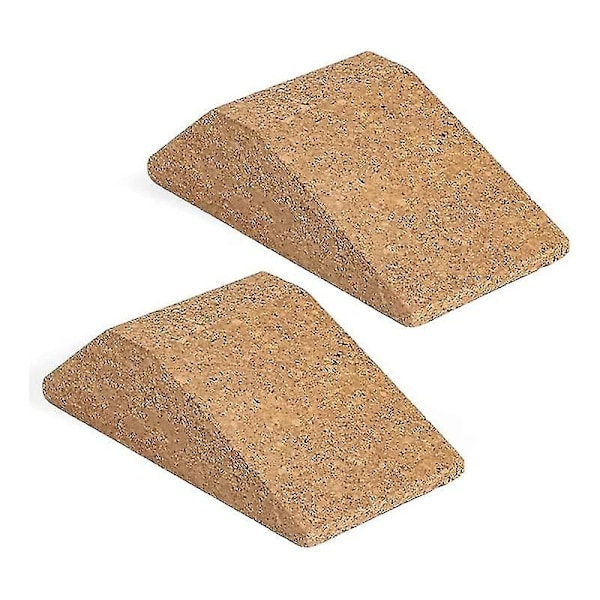 2 st. Kork Squat Wedge Block Halkskyddande Squat Ramp, Squat Plattform för Hälhöjda Squats och Kalvträning
