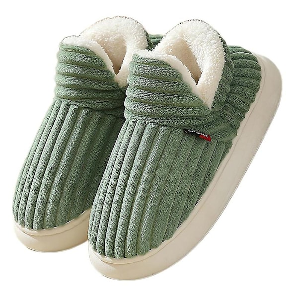 Minnesskumtofflor, Unisex Bekväma Varma Mysiga Halkfria Inomhus Utomhus Hemtofflor-WELLNGS GREEN 42-43