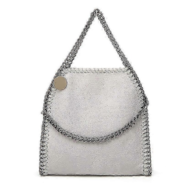Damer Crossbody Väska Mode Axelväska Kedjeväska Mode Bärbar Kedja Flätad Handväska-WELLNGS GREY