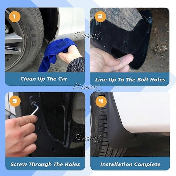 Mudflaps Mudguard Splash Guards Fram & Bak för 2020-2024 Ford Kuga ST-Line MK3 - WELLNGS