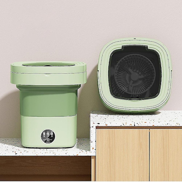 11L Taitettava pesukone linko-kuivaimella, sininen valo sterilointi pyykinpesukone alusvaatteille vauvan vaatteille-WELLNGS Green EU Plug