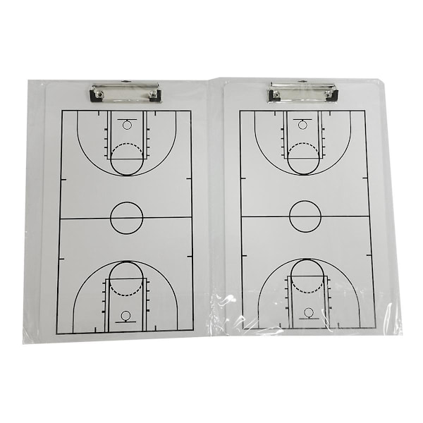 Trener whiteboard - Tørrslettbar whiteboard for trenere - Dobbeltsidig design - Strategitavle - Whiteboard for basketball - WELLNGS White