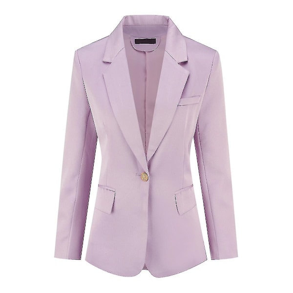 Yunclos Dame 2-delt Professionelt Business Slim Suit Sæt-WELLNGS Purple M