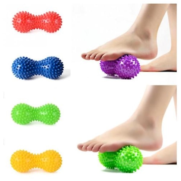 Spiky Ball peanut Muscle Massage Roller Yoga Stick Body-WELLNGS multicolor