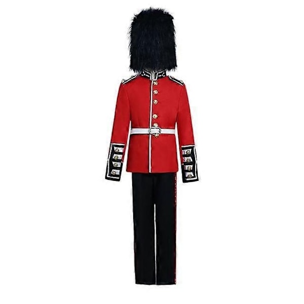 Guttekostyme for dronningens garde - europeisk britisk prins, kongelig gardeuniform, rollespillkostyme, soldat for barn, Halloween-rollespill - WELLNGS 120