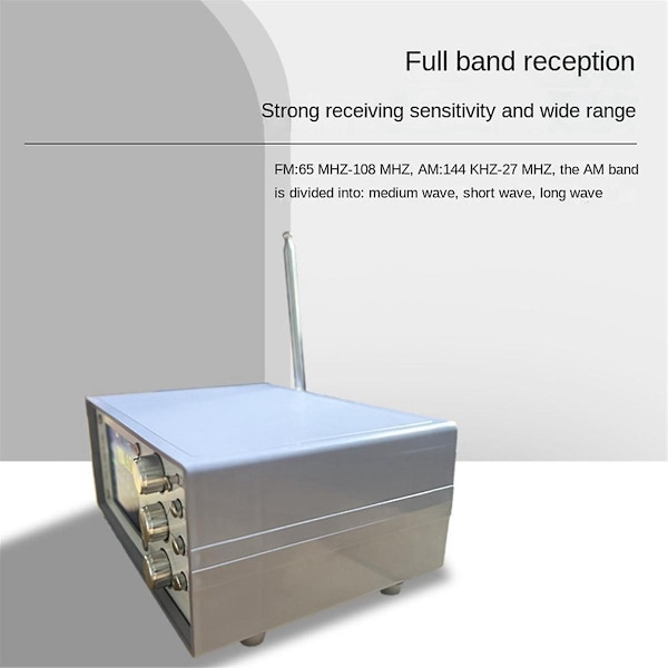 Nyeste Tef6686 Fm Sw/mw/lw Fuld Bånd Radio Dsp Radio Modtager Rds + Batteri Højttaler Oplader Antenne-WELLNGS
