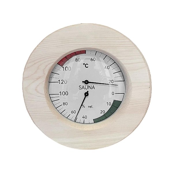 Sauna Termometer Hygrometer Analogt Lavet Af Træ (, El eller .- Ædle Sauna Tilbehør Sæt-WELLNGS