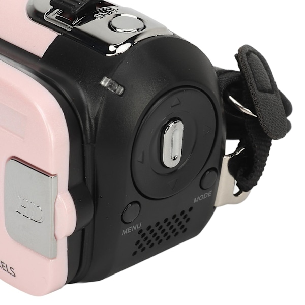 D90 1080p 16mp Digitalkamera 2,4 tommers roterbar skjerm Videokamera 16x zoom Hd videoopptaker med fylllys Svart-WELLNGS Pink