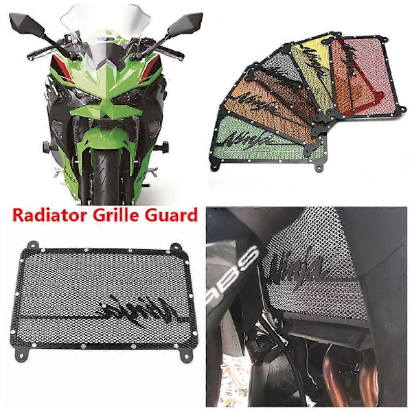 Passar Kawasaki Ninja 500 SE NINJA400 ABS KRT version 2024 EX500 EX400 Motorcykel Radiator Galler Skydd Kylare Skydd - WELLNGS Red