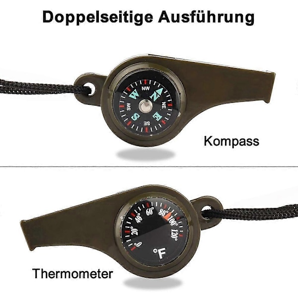 3-pack Nödsignal Visselpipa - Multifunktionella Utomhusvisselpipor - WELLNGS
