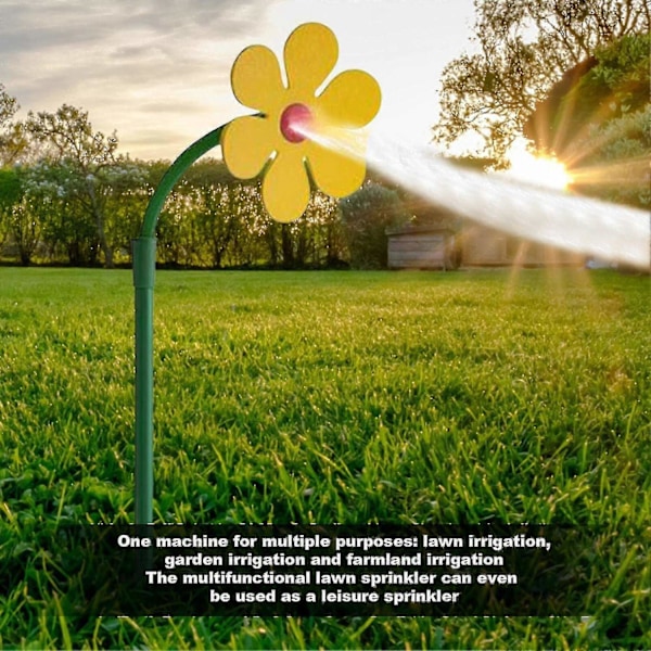 Crazy Daisy Sprinkler 360 Graders Rotasjonssprinkler for Blomster Automatisk Hagevanningssystem Morsom Mobil - WELLNGS