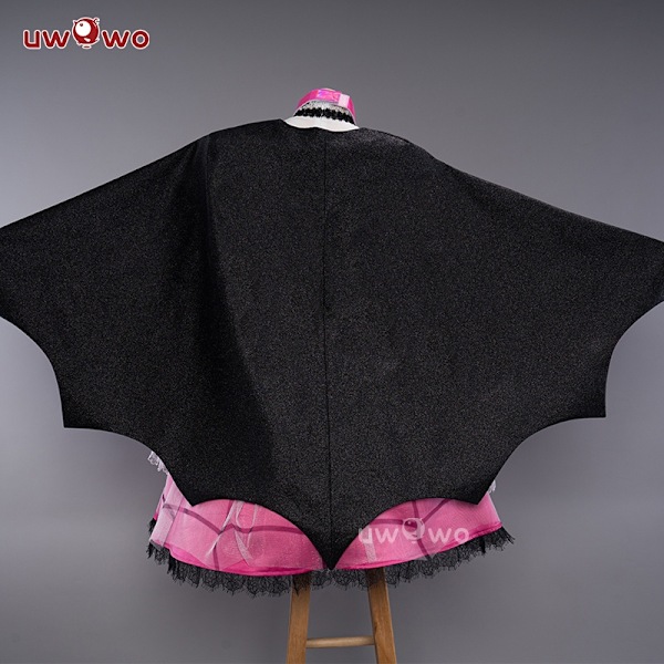 UWOWO Monster High: Draculaura Cosplay-asu Pinkki Vampyyri Naisen Pieni Paholainen Cosplay Halloween-asu XXL-WELLNGS XXL Hat