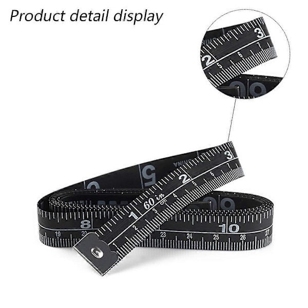 Måttband 4-pack, Måttband för kropp Dubbel Skala Måttband för Sömnad, Kropp, Skräddare 150 cm/60 Tum-WELLNGS black