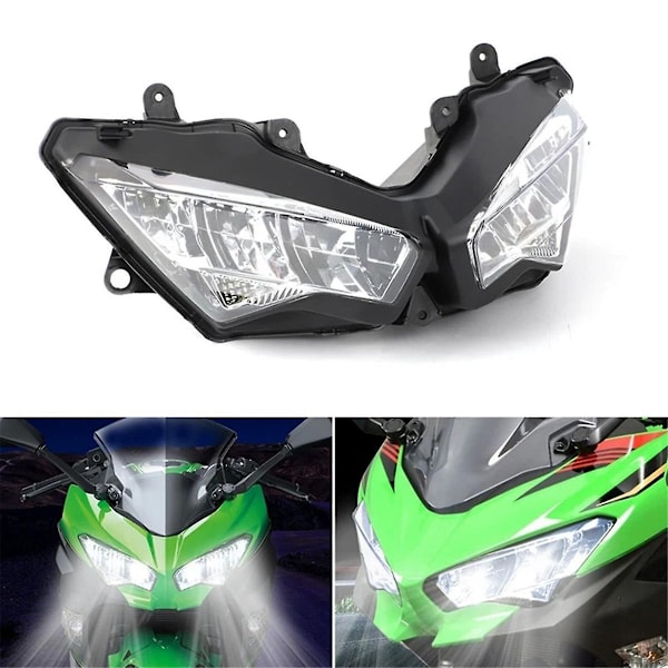 Moottoripyörän etuvaloumpikokoonpano Ninja 250 400 ZX6R -6 LED-ajovalaisin - WELLNGS 0 0