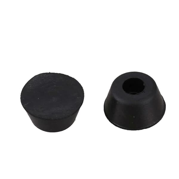 10 stk. 21 mm x 10 mm koniske forsænkede bufferpuder sorte - WELLNGS
