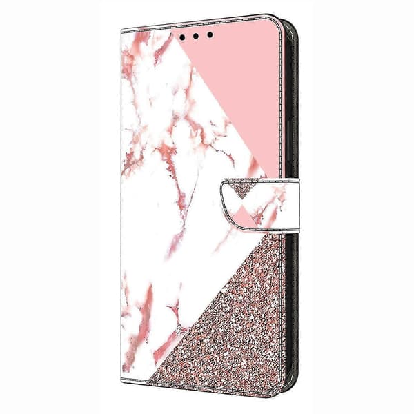 Kompatibel med Galaxy A56 5G Plånboksfodral Mönstertryck Ställ Läder Flip Telefonfodral-WELLNGS Triangular Marble