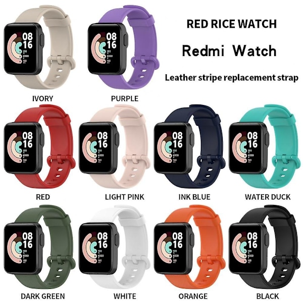 Rem for Xiaomi Mi Watch Lite Rem - Rem for håndledd i silikon for Redmi Watch 2 Lite Rem Armbånd-WELLNGS White