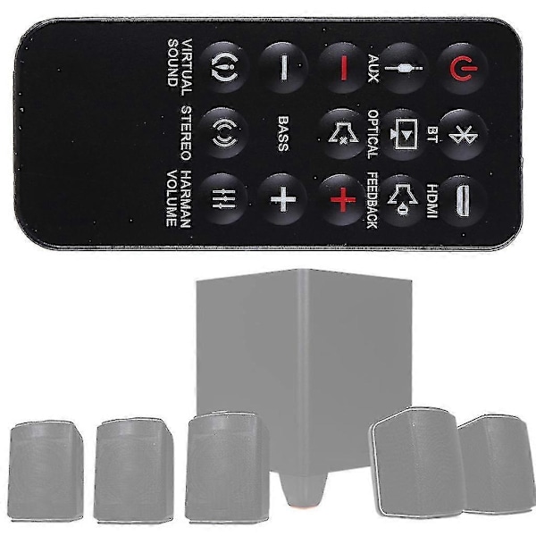 Slitstark svart Sb350 fjärrkontroll för bio Sb250 Stv250 Stv350 Stv280-WELLNGS