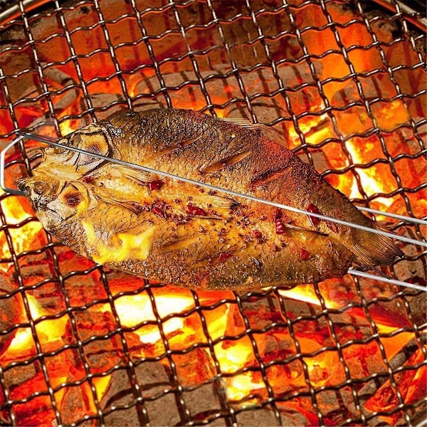 Kyllingevinge BBQ-gaffel, kyllingevinge-grillskinner, rustfrit stål BBQ-grillgaffel U-formet Desi-WELLNGS