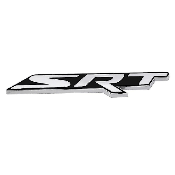 3D metallbil-sidesymbol klistremerke bakre bagasjeromsmerke SRT-klistremerke for Jeep Dodge Jcuv Challenger Wrangler Cherokee Chrysler Voyager-WELLNGS Black