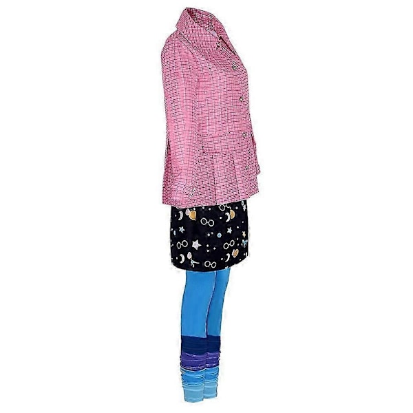 Luna Lovegood Cosplay Kostume - Magiske Filmbriller, Skørt, Strømper - Halloween Karneval Kostume til Kvinder - WELLNGS M