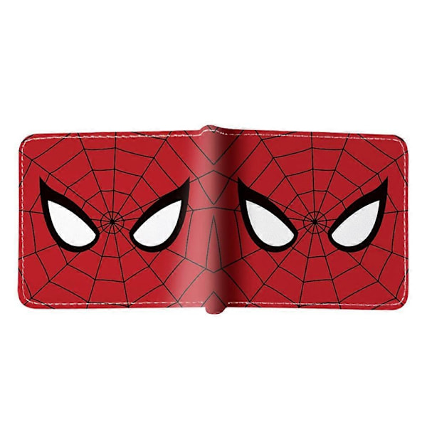 Marvel Spiderman Deadpool Superhelt Trykt Pengepung Børn Drenge Piger Tegneserie PU Tegnebog Kort Bi-fold ID Kort Holder Pengepung Børnegave-WELLNGS A