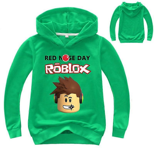 Roblox Genser for Gutter og Jenter - WELLNGS Green 100cm
