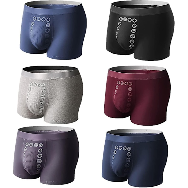 6 stk. EFT Energy Field Therapy Herreundertøy, Energy Field Therapy Herreundertøy, Energy Therapy Herrebukser-WELLNGS 0 XL